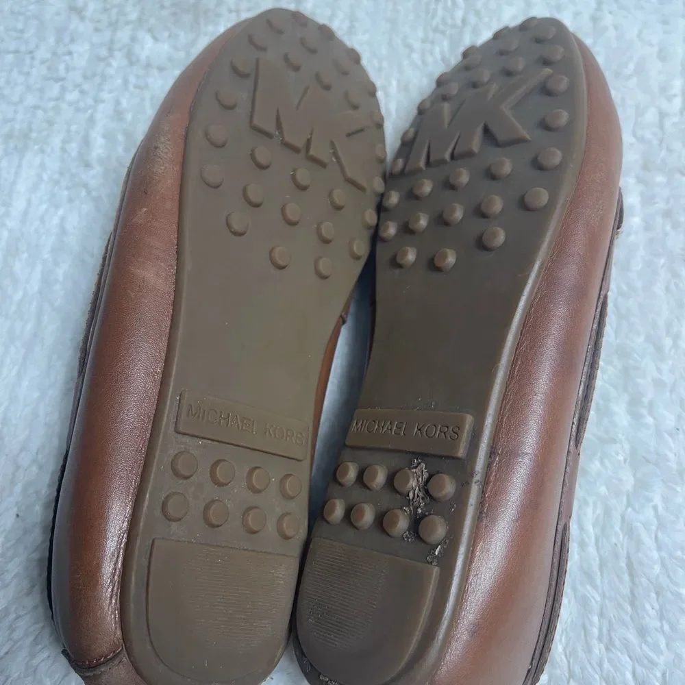 Michael Michael Kors Tan Leather Loafers SZ8M